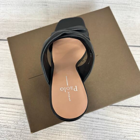 Linea Paolo Women's Black Imani Spring Heeled Sandals Size 9.5 - Picture 8 of 8